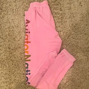 Aviator Nation Hot Pink Sweatpants